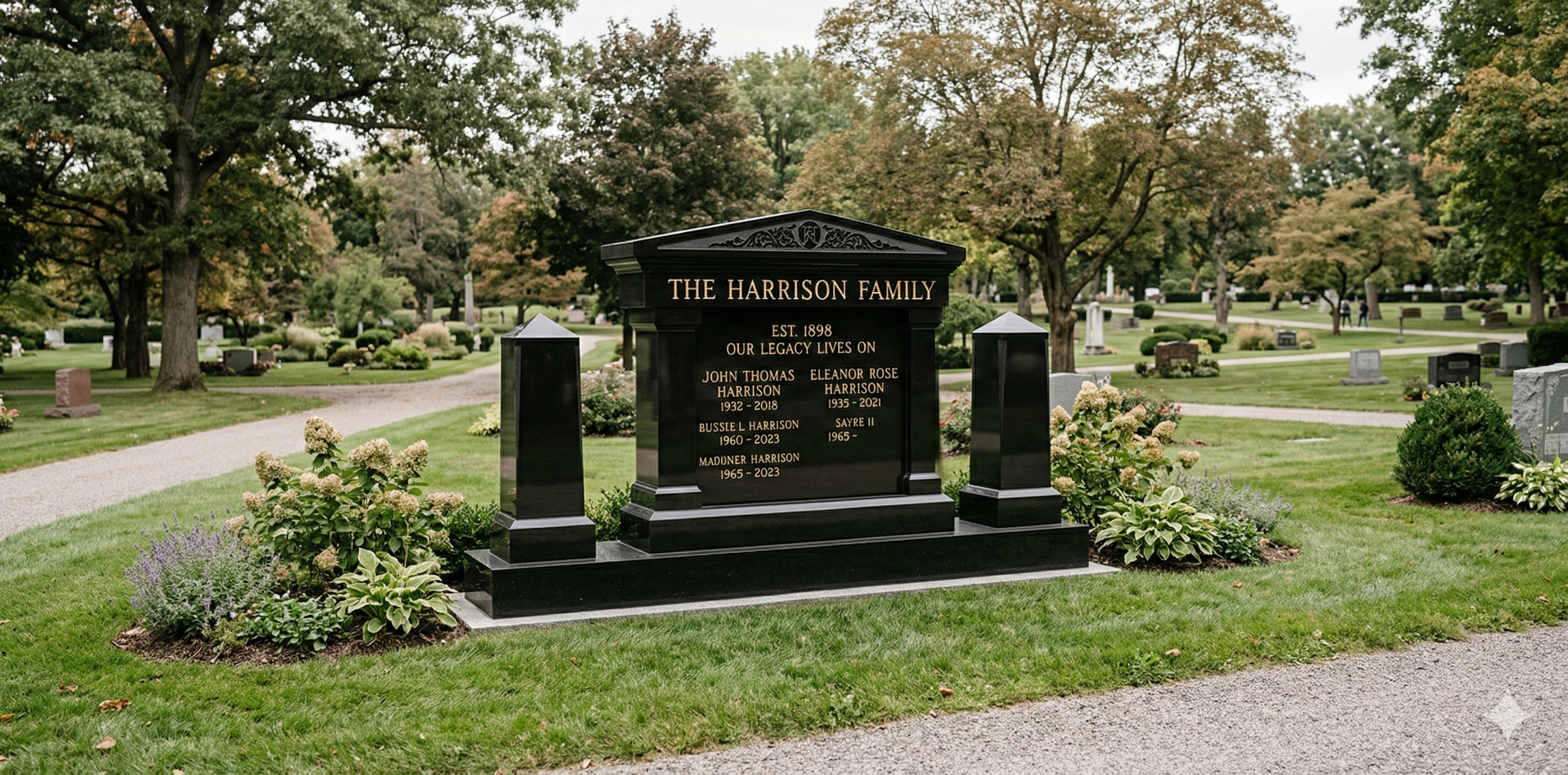 Family estate memorial monument